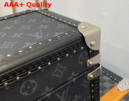 Louis Vuitton Accessories Box Monogram Eclipse Coated Canvas Pink Microfiber Lining M44127 Replica