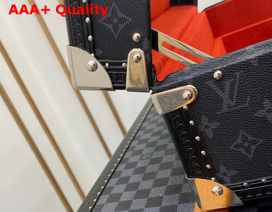 Louis Vuitton Accessories Box Monogram Eclipse Coated Canvas Red Microfiber Lining M44127 Replica