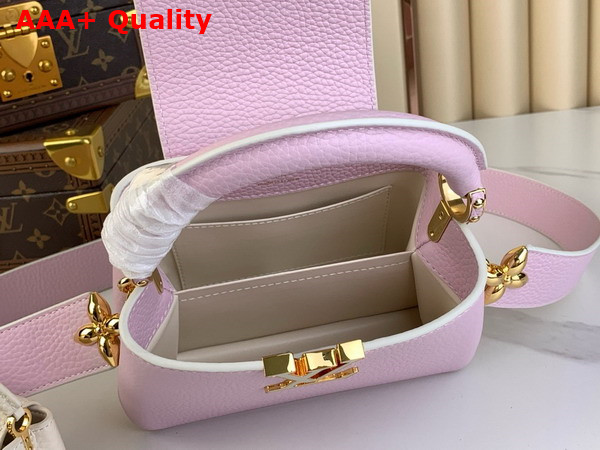 Louis Vuitton Adorable Edition of the Capucines Mini Handbag in Candy Pink Taurillon Leather Replica