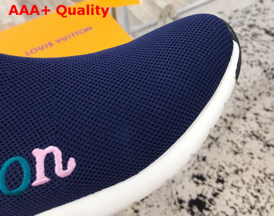 Louis Vuitton Aftergame Sneaker Boot in Blue Technical Stretch Fabric Replica
