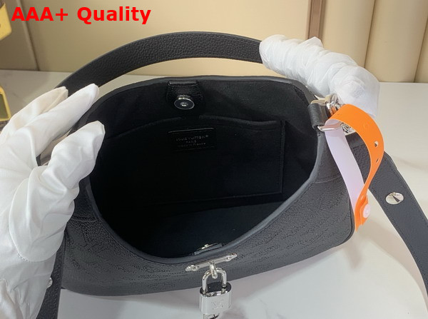 Louis Vuitton All Around PM Black Perforated Mahina Calfskin Leather M28306 Replica