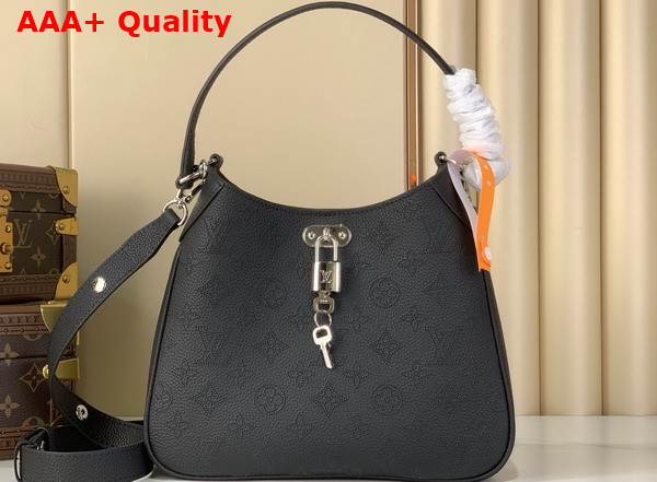 Louis Vuitton All Around PM Black Perforated Mahina Calfskin Leather M28306 Replica