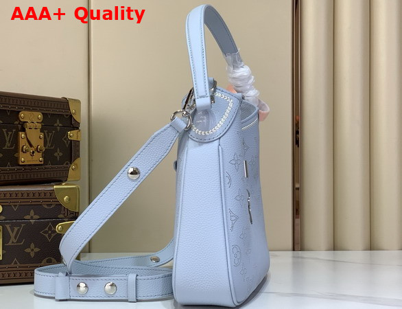 Louis Vuitton All Around PM Bleu Olympe Perforated Mahina Calfskin Leather with Embroidery M28779 Replica
