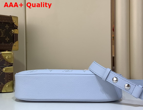 Louis Vuitton All Around PM Bleu Olympe Perforated Mahina Calfskin Leather with Embroidery M28779 Replica