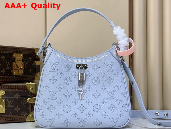 Louis Vuitton All Around PM Bleu Olympe Perforated Mahina Calfskin Leather with Embroidery M28779 Replica