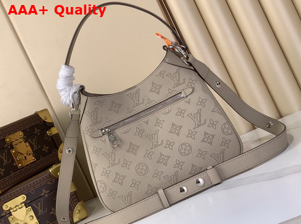 Louis Vuitton All Around PM Galet Grey Perforated Mahina Calfskin Leather M27336 Replica