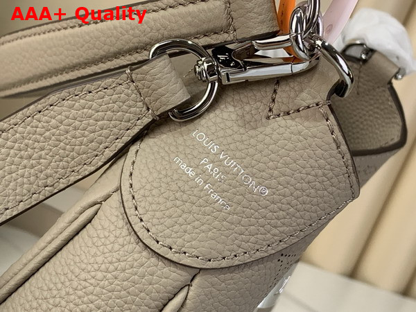 Louis Vuitton All Around PM Galet Grey Perforated Mahina Calfskin Leather M27336 Replica
