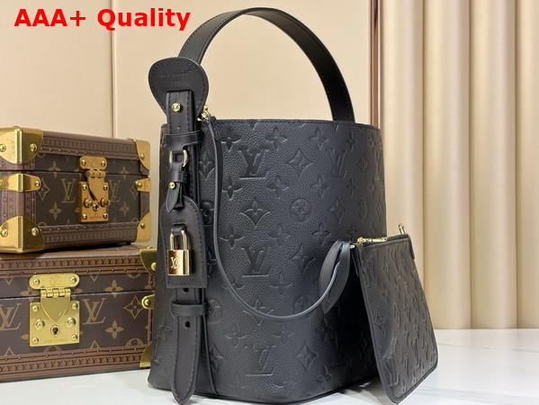 Louis Vuitton All in MM Black Monogram Empreinte Leather M29090 Replica