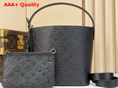 Louis Vuitton All in MM Black Monogram Empreinte Leather M29090 Replica