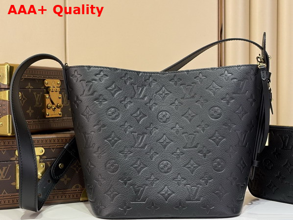 Louis Vuitton All in MM Black Monogram Empreinte Leather M29090 Replica