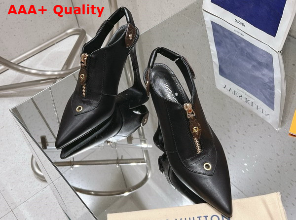Louis Vuitton Allure Slingback Pump in Black Calf Leather 1ADD3M Replica