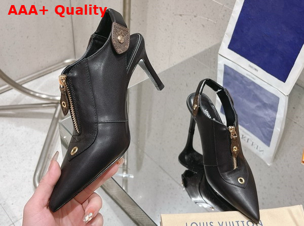 Louis Vuitton Allure Slingback Pump in Black Calf Leather 1ADD3M Replica