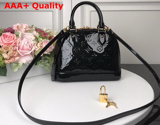 Louis Vuitton Alma BB Black Monogram Vernis Leather Replica