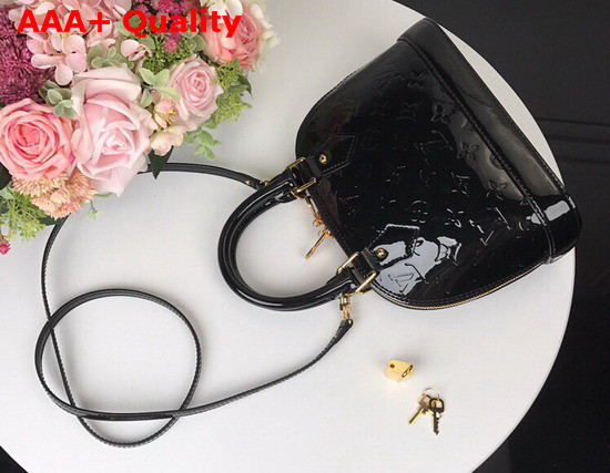 Louis Vuitton Alma BB Black Monogram Vernis Leather Replica