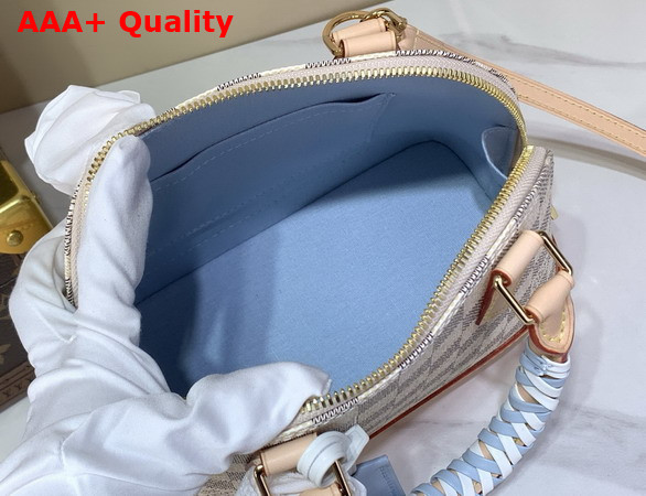 Louis Vuitton Alma BB Damier Azur Canvas with Braided Handle N40902 Replica