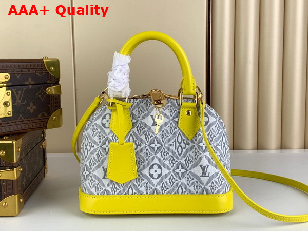 Louis Vuitton Alma BB Grey Jacquard Since 1854 Textile Replica