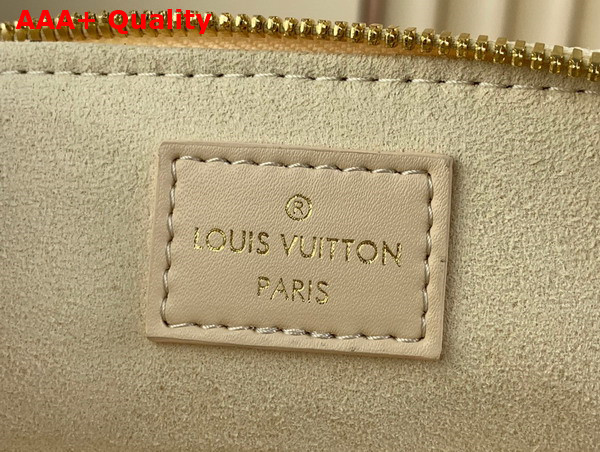 Louis Vuitton Alma BB Handbag in Beige Calfskin Perforated with Iconic Monogram Motifs Replica