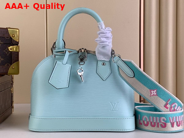 Louis Vuitton Alma BB Handbag in Bleu Lagon Epi Grained Cowhide Leather M22619 Replica