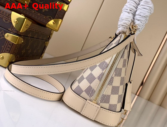 Louis Vuitton Alma BB Handbag in Damier Azur Coated with Leather Trim in Delicate Shades of Pink and Cream M45294 Replica
