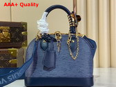 Louis Vuitton Alma BB Handbag in Denim Blue Epi Leather M14853 Replica