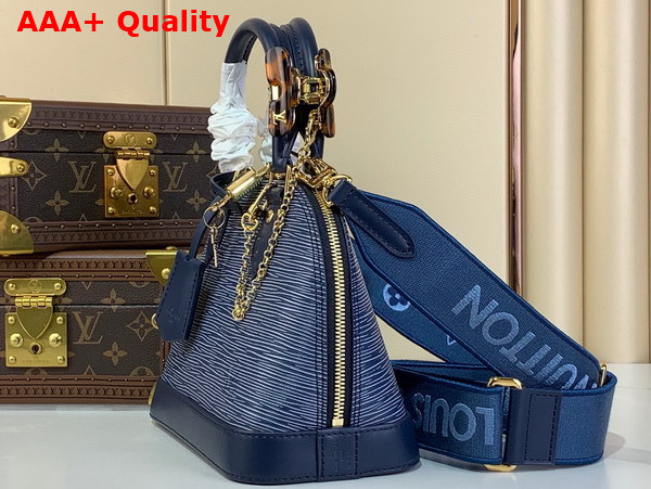 Louis Vuitton Alma BB Handbag in Denim Blue Epi Leather M14853 Replica