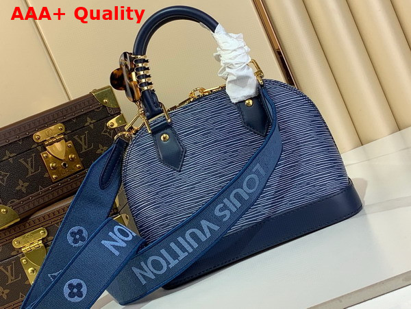 Louis Vuitton Alma BB Handbag in Denim Blue Epi Leather M14853 Replica
