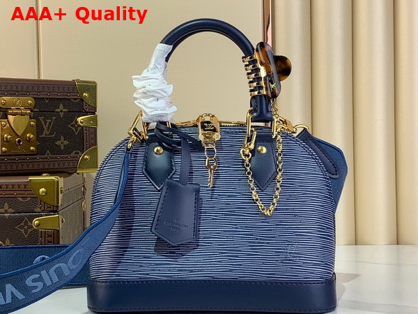 Louis Vuitton Alma BB Handbag in Denim Blue Epi Leather M14853 Replica