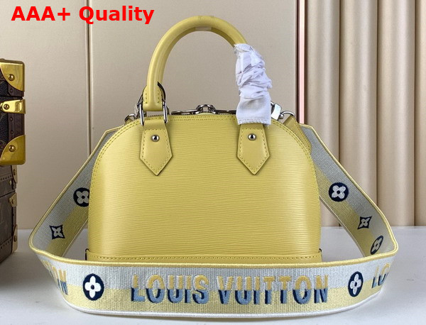 Louis Vuitton Alma BB Handbag in Jaune Plume Yellow Epi Grained Cowhide Leather M22213 Replica