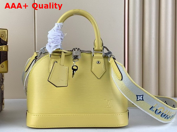 Louis Vuitton Alma BB Handbag in Jaune Plume Yellow Epi Grained Cowhide Leather M22213 Replica
