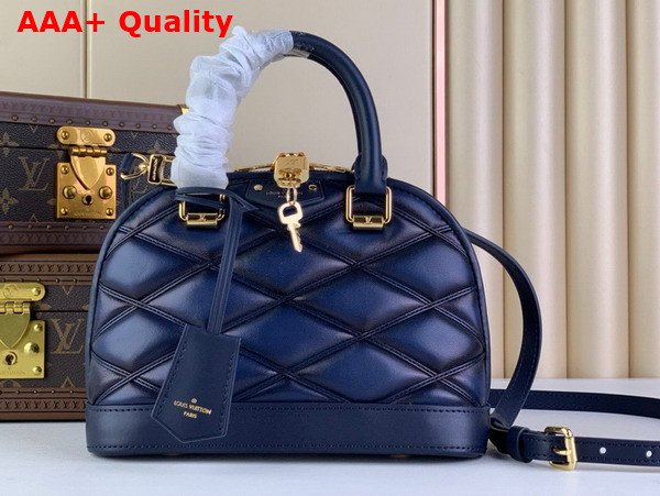 Louis Vuitton Alma BB Handbag in Navy Blue Padded Lambskin M23666 Replica