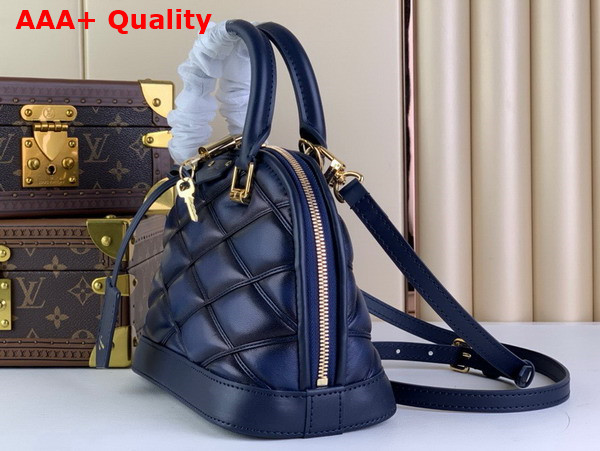 Louis Vuitton Alma BB Handbag in Navy Blue Padded Lambskin M23666 Replica