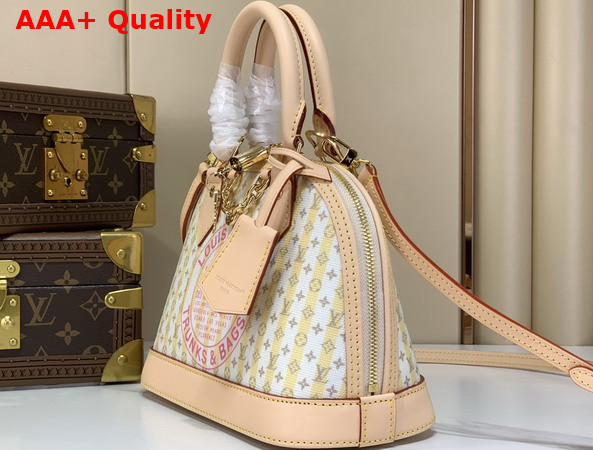 Louis Vuitton Alma BB LV Stamp Collection Banana Coated Canvas M28672 Replica