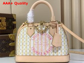 Louis Vuitton Alma BB LV Stamp Collection Banana Coated Canvas M28672 Replica