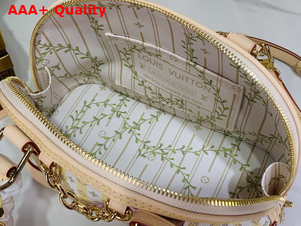 Louis Vuitton Alma BB LV Stamp Collection Banana Coated Canvas M28672 Replica