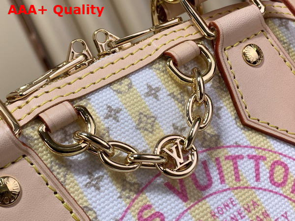 Louis Vuitton Alma BB LV Stamp Collection Banana Coated Canvas M28672 Replica