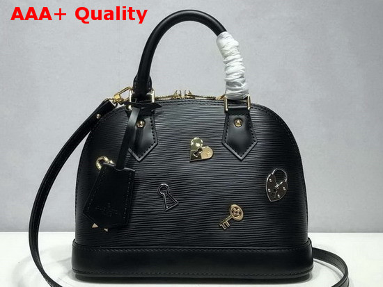 Louis Vuitton Alma BB Love Lock Edition Noir Epi Leather M52884 Replica