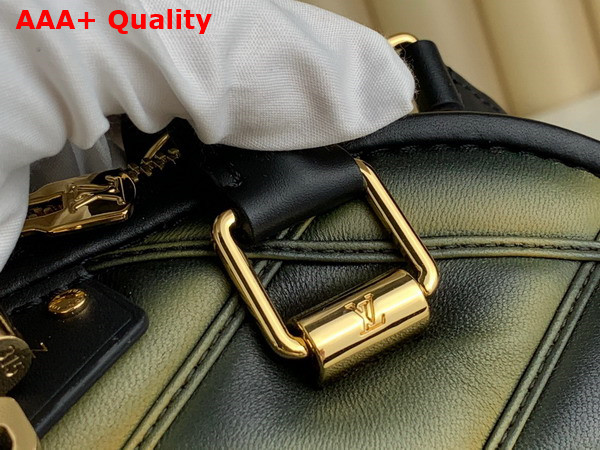 Louis Vuitton Alma BB Malletage Black and Beige Quilted Lambskin with a Sprayed Effect M23576 Replica