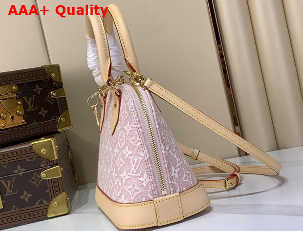 Louis Vuitton Alma BB Monogram Embleme Rose Ruban Jacquard Textile M2A378 Replica