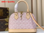 Louis Vuitton Alma BB Monogram Embleme Rose Ruban Jacquard Textile M2A378 Replica