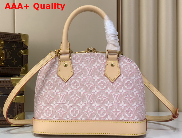 Louis Vuitton Alma BB Monogram Embleme Rose Ruban Jacquard Textile M2A378 Replica