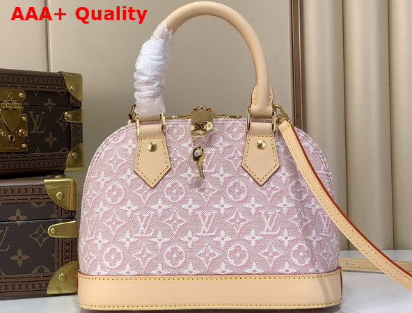 Louis Vuitton Alma BB Monogram Embleme Rose Ruban Jacquard Textile M2A378 Replica