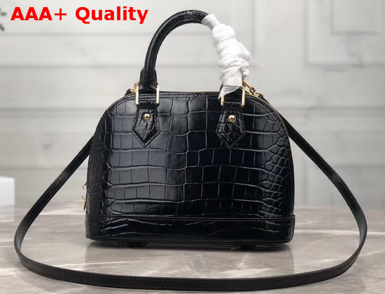 Louis Vuitton Alma BB Noir Shiny Crocodile N90897 Replica