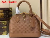 Louis Vuitton Alma BB Noisette Calfskin Leather with Minigram a New Leather Signature M29491 Replica