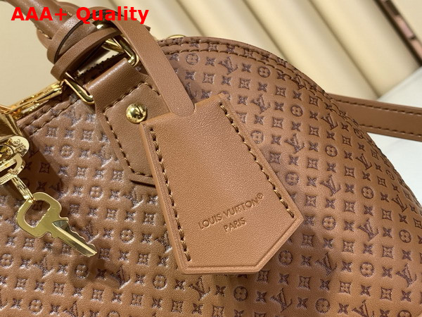Louis Vuitton Alma BB Noisette Calfskin Leather with Minigram a New Leather Signature M29491 Replica