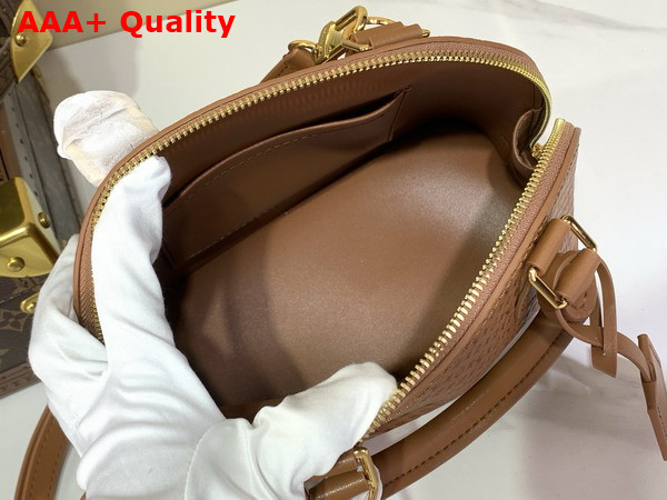 Louis Vuitton Alma BB Noisette Calfskin Leather with Minigram a New Leather Signature M29491 Replica