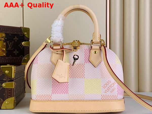 Louis Vuitton Alma BB Peach Damier Giant Coated Canvas N40516 Replica