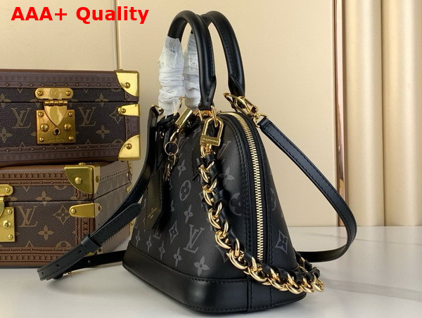 Louis Vuitton Alma BB in Black Calfskin Monogram Ink Collection M12289 Replica