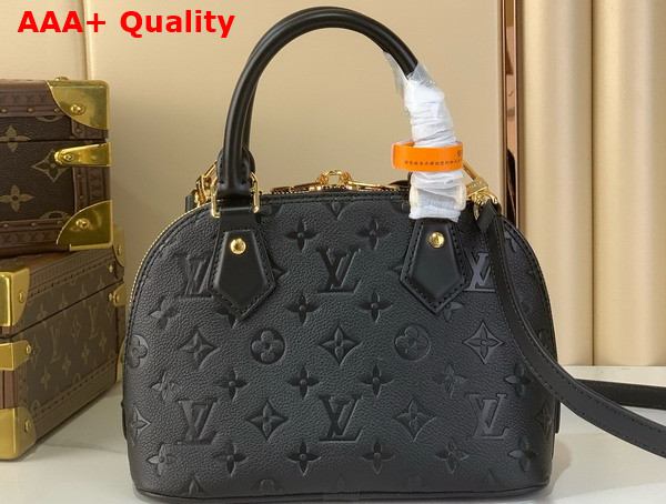 Louis Vuitton Alma BB in Black Monogram Empreinte Leather Replica