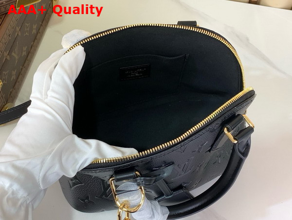 Louis Vuitton Alma BB in Black Monogram Empreinte Leather Replica