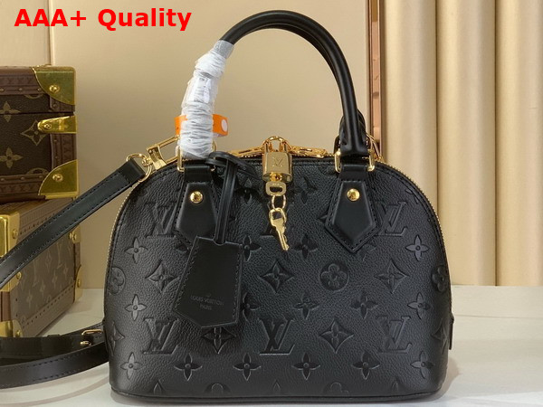Louis Vuitton Alma BB in Black Monogram Empreinte Leather Replica